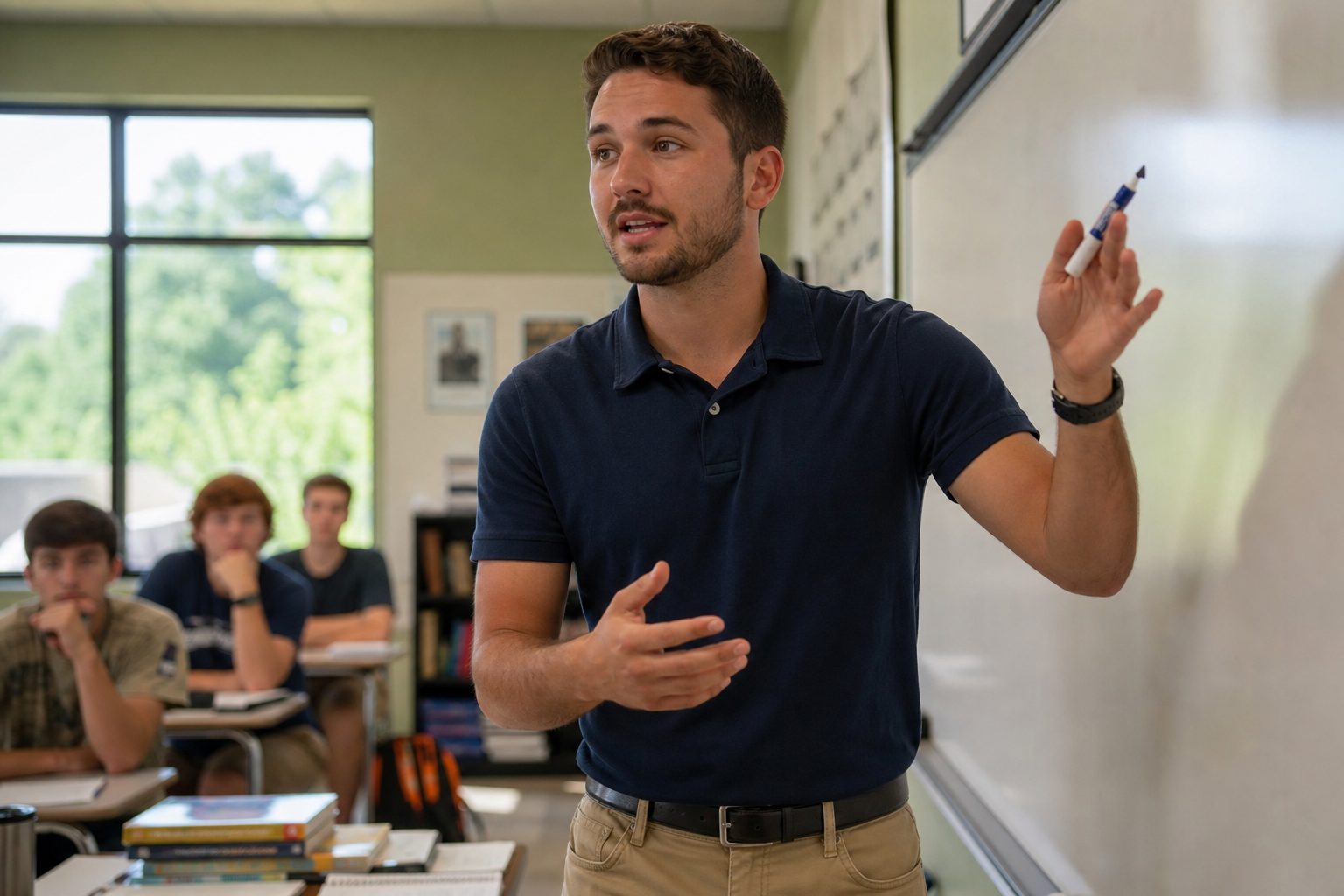 JT Roby teaching in a Nelson County classroom